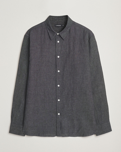 J.Lindeberg Linen Melange Shirt Black – Sort