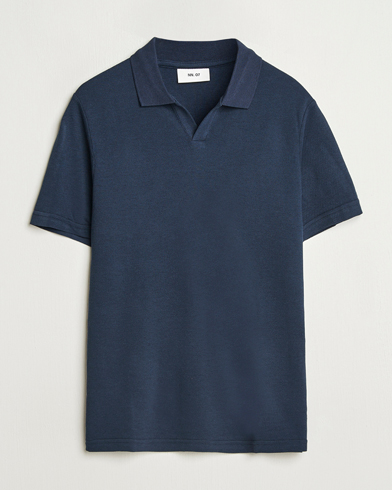 Herre | Nye produktbilleder | NN07 | Paul Cotton/Lyocell Polo Navy Blue
