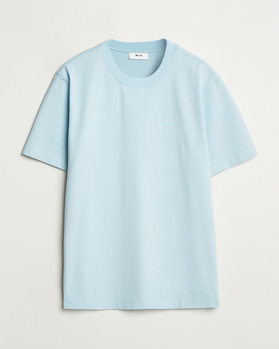 Herre | Nye produktbilleder | NN07 | Adam Logo Crew Neck T-Shirt Winter Sky