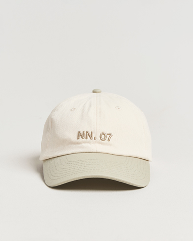 Herre | Nye produktbilleder | NN07 | Logo Cap Sage Green/Off White