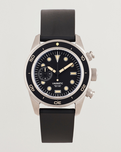 UNIMATIC U3 Heritage Chronograph Diver Black – Sort