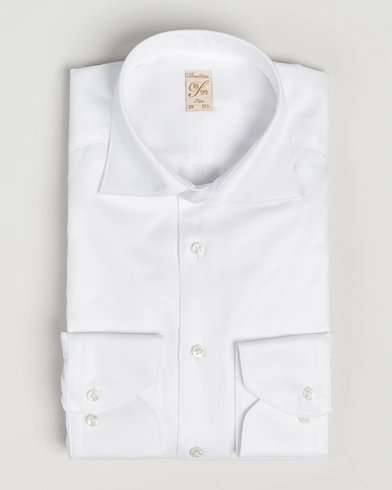 Stenströms 1899 Slim Cotton Twill Shirt White – Hvid