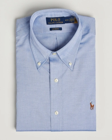 Polo Ralph Lauren Custom Fit Oxford Dress Shirt True Blue – Blå