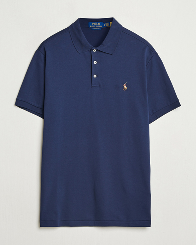 Polo Ralph Lauren Custom Slim Fit Cotton Polo Refined Navy – Blå