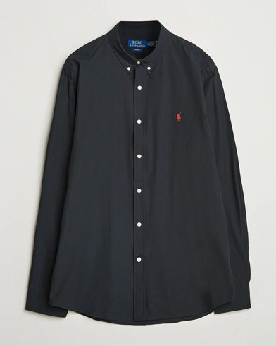 Herre | | Polo Ralph Lauren | Slim Fit Poplin Shirt Polo Black