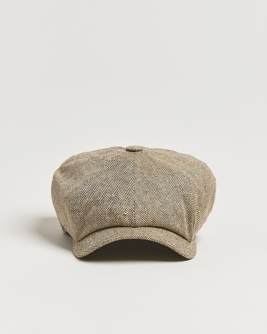 Wigéns Newsboy Retro Herringbone Cap Dark Olive – Grøn