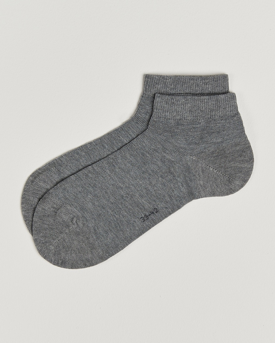 Falke Happy 2-Pack Cotton Sneaker Socks Light Grey Melange – Grå