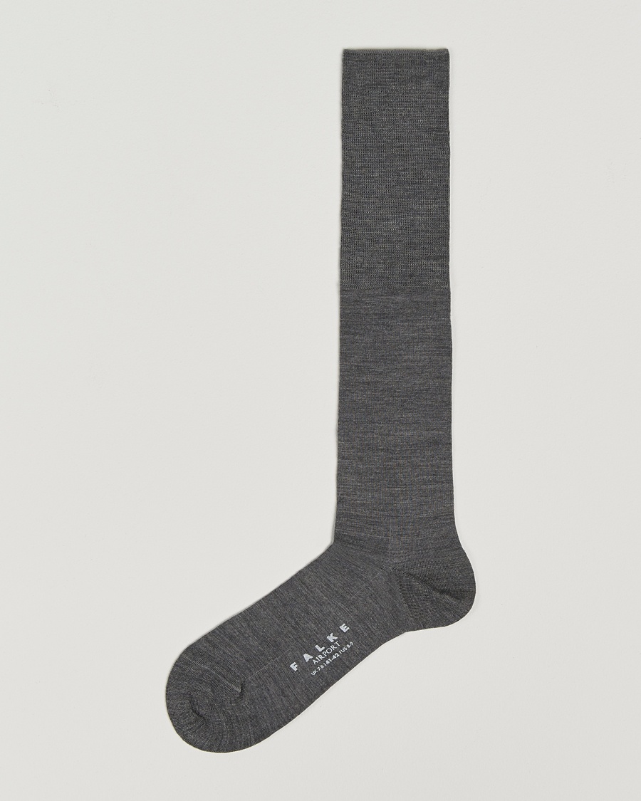 Falke Airport Knee Sock Dark Grey – Grå