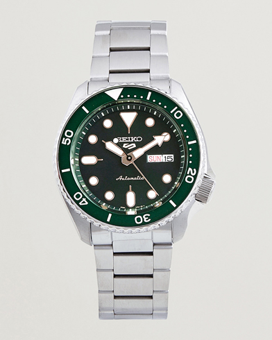 Herre | Stållænke | Seiko | 5 Sports Automatic Diver Steel 43mm Green Dial