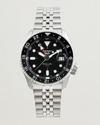 Seiko 5 Sports Automatic GMT Diver Steel 42mm Black Dial – Sort