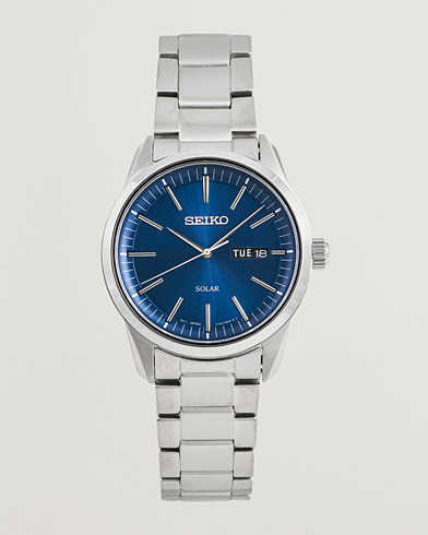 Seiko Solar Steel 40mm Blue Dial – Blå