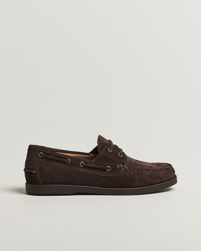 Herre | Sko i ruskind | Oscar Jacobson | Deck Shoe Suede Chocolate Brown