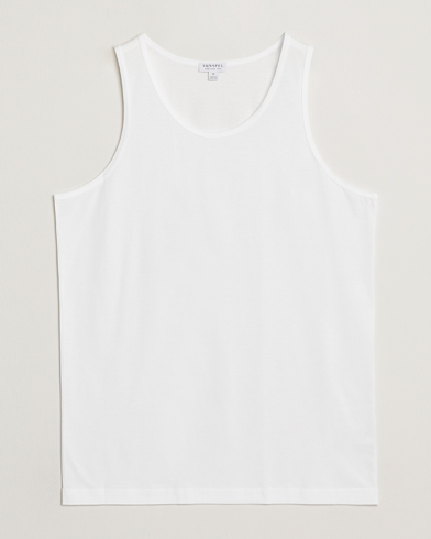 Sunspel Superfine Cotton Underwear Vest White – Hvid