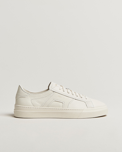 Santoni Double Buckle Sneakers White Grain – Hvid
