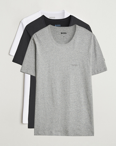 BOSS BLACK 3-Pack Crew Neck T-Shirt White/Grey/Black – Grå