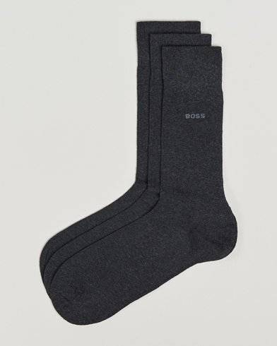 BOSS BLACK 3-Pack RS Uni Socks Charcoal – Grå