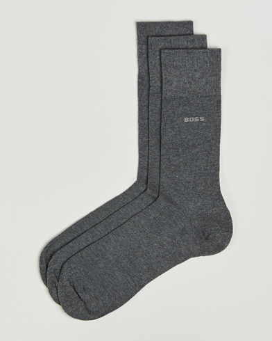 BOSS BLACK 3-Pack RS Uni Socks Medium Grey – Grå