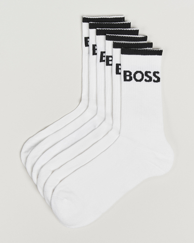 BOSS BLACK 6-Pack Sport Socks White – Hvid