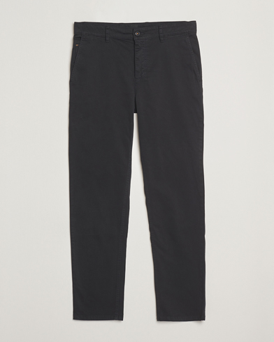 BOSS ORANGE Tapered Fit Cotton Chinos Black – Sort