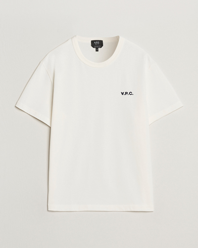 Herre | | A.P.C. | Boxy Fit Petit VPC T-Shirt White/Dark Navy