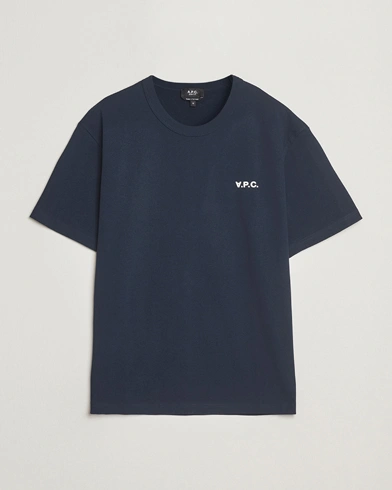 Herre | | A.P.C. | Boxy Fit Petit VPC T-Shirt Dark Navy/Ecru