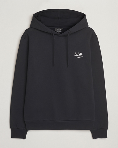 A.P.C. Rue Madame Hoodie Black/White – Sort
