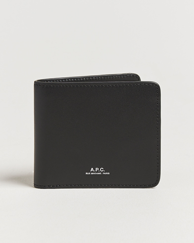 A.P.C. Calf Leather Wallet Black – Sort