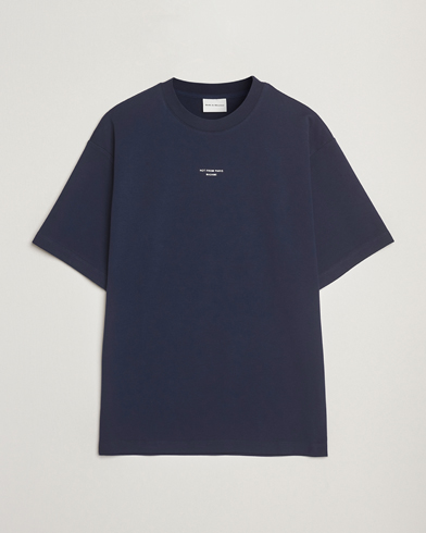 Drôle de Monsieur Classic Slogan T-Shirt Navy – Blå