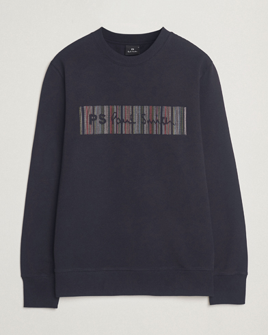 Herre | Tøj | PS Paul Smith | Striped Crew Neck Sweatshirt Navy