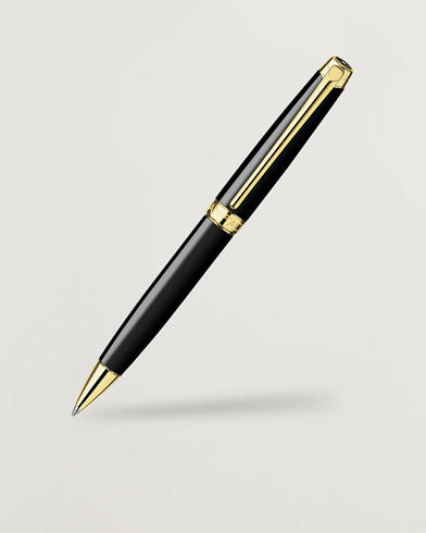 Caran d'Ache Caran d' Ache Léman Ballpoint Pen Ebony Black/Gold Plated – Sort