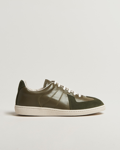 Sweyd Nappa/Suede Army Trainer Green – Grøn