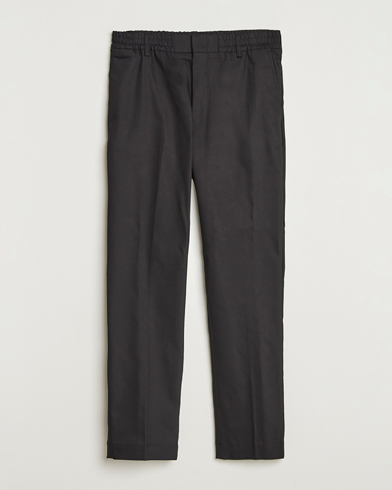 NN07 Baker Cotton Drawstring Trousers Black – Sort