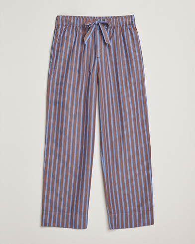 Tekla Poplin Pyjama Pants Chestnut Stripes – Brun