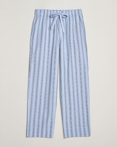 Tekla Poplin Pyjama Pants Stave Stripes – Blå