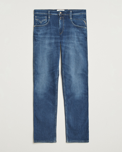 Replay Anbass Super Stretch Bio Jeans Medium Blue – Blå