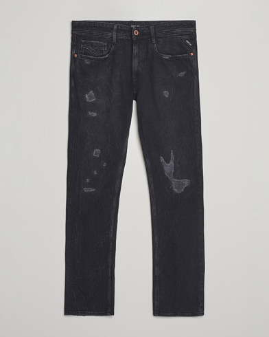Replay Rocco Comfort Fit Stretch Jeans Washed Black – Sort