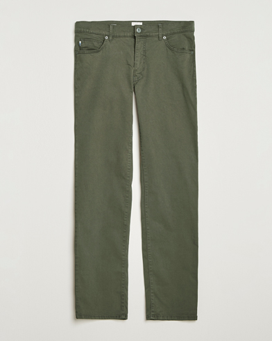 Brax Cadiz Cotton Satin 5-Pocket Pants Olive – Grøn