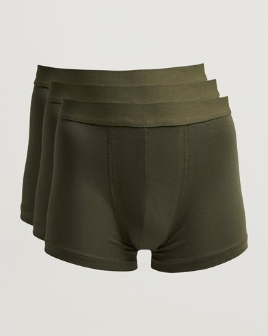 Bread & Boxers 3-Pack Boxer Brief Dark Green – Grøn