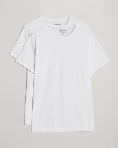 Bread & Boxers 2-Pack Lightweight Cotton T-Shirt White – Hvid