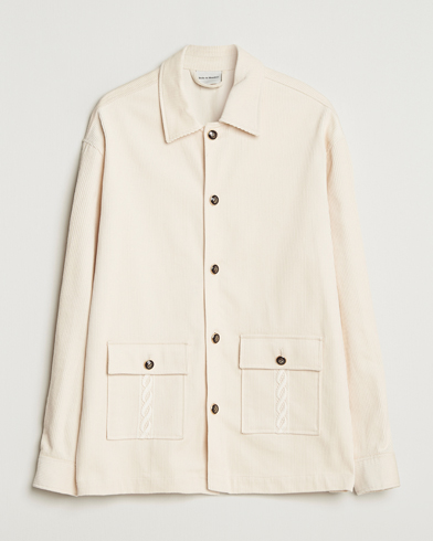 Drôle de Monsieur Corduroy Overshirt Ecru – Hvid
