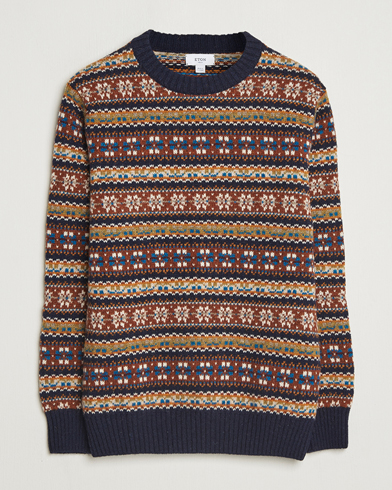 Herre | Eton | Eton Wool Knitted Fair Isle Sweater Multi