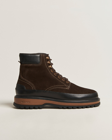 Gant Clafton Felt Lined Suede Boot Dark Brown – Brun