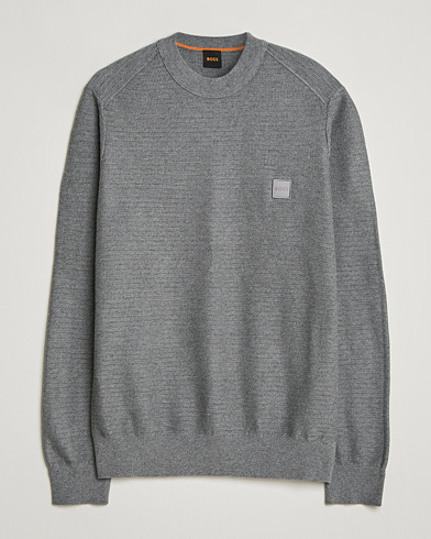 BOSS ORANGE Anion Knitted Sweater Silver – Grå