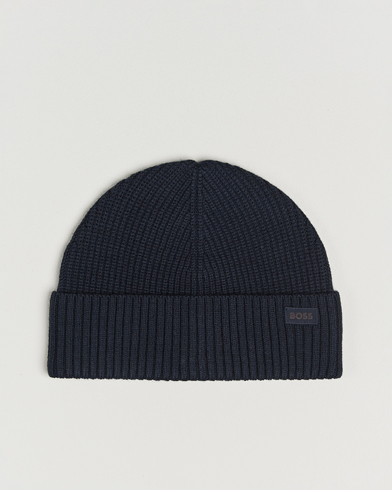 BOSS ORANGE Andern Wool Beanie Dark Blue – Blå