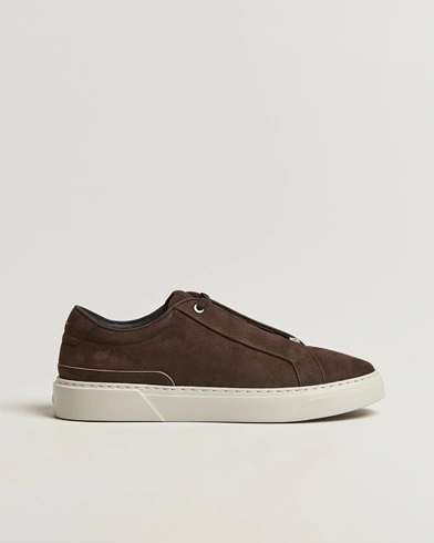 Herre | BOSS CAMEL | BOSS CAMEL Gary Nubuck Sneaker Dark Brown