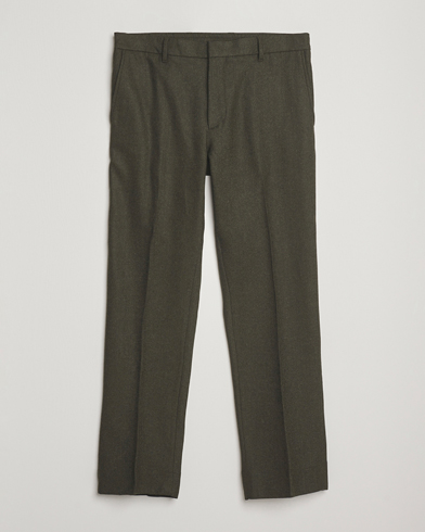 J.Lindeberg Soren Cash Stretch Flannel Trousers Forest Green – Grøn