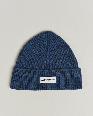 J.Lindeberg Juan Merino Beanie Vintage Indigo – Blå