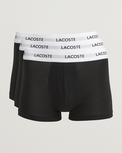 Lacoste 3-Pack Stretch Cotton Trunks Black – Sort