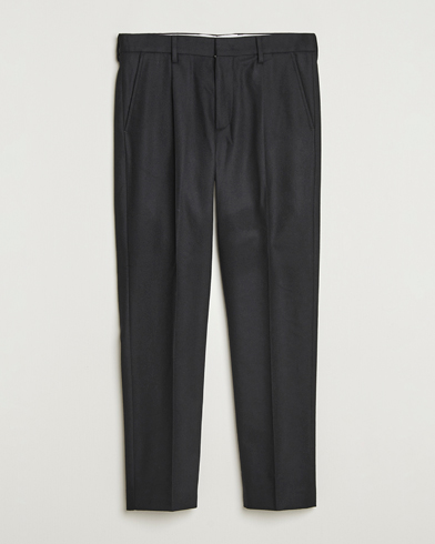 NN07 Bill Wool Pleated Trousers Black – Sort