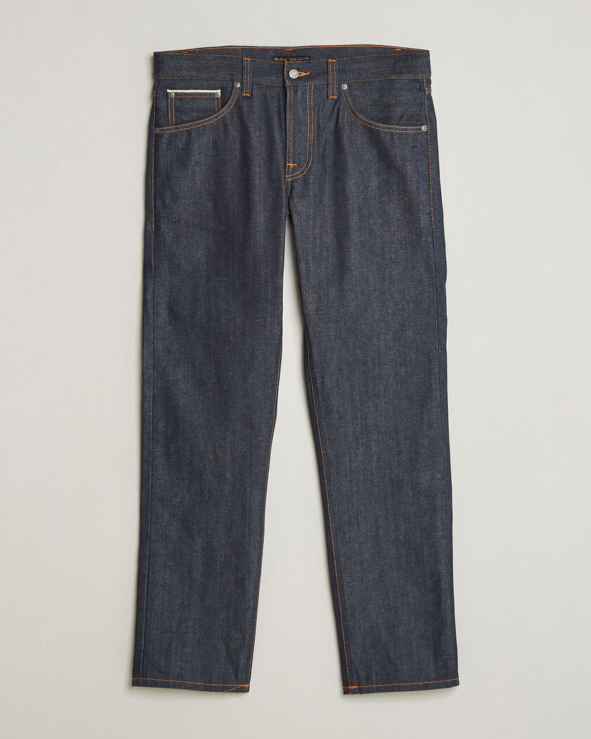 Nudie Jeans Gritty Jackson Jeans Dry Dusk Selvage – Blå